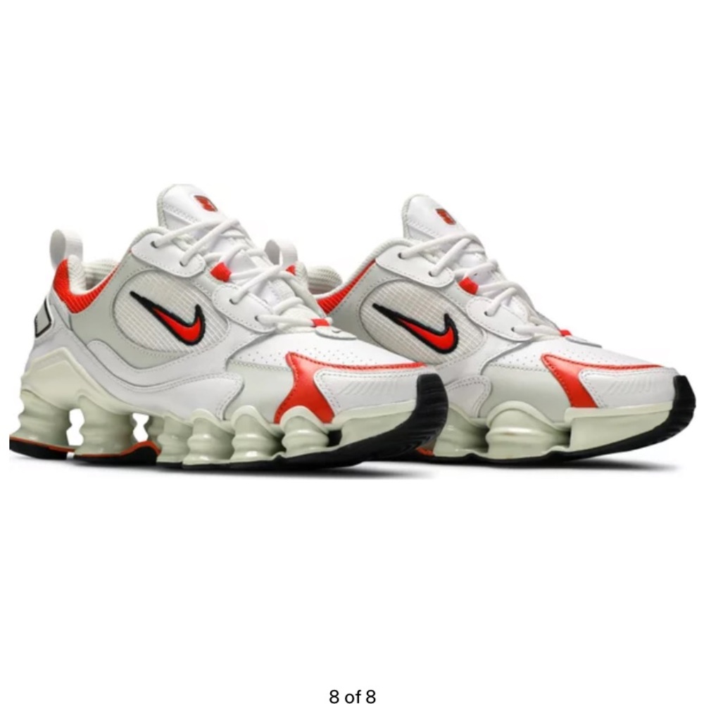 Nike shox nova white team orange sneakers